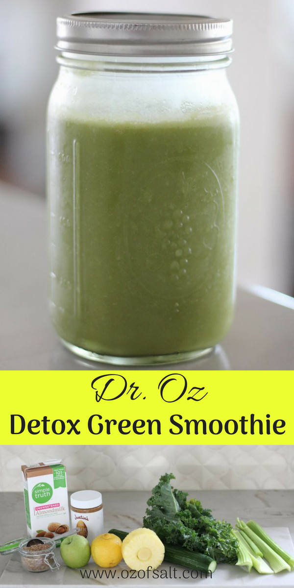 a healthy shake that works as a detox. Dr. Oz approved, great taste too! #ozofsalt #detoxshake #healthylifestyle