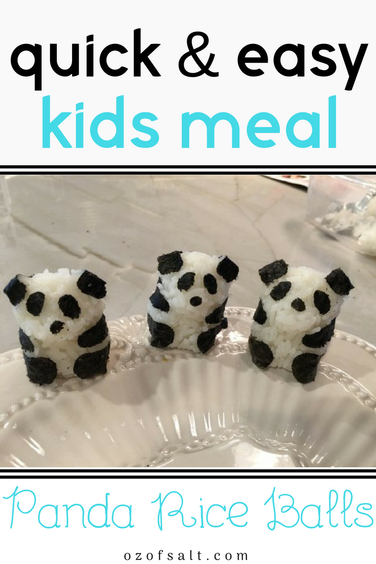 Panda Rice Balls are the perfect simple meal that your kdis will love and enjoy. #ozofsalt #kidsmeals #recipes