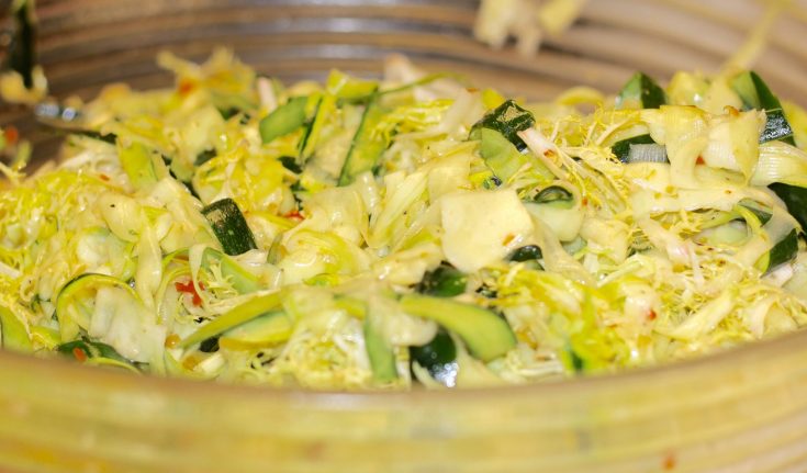 Summer Garden Zucchini Ribbon Salad By Jen Oliak with Chef, Grace-Marie Johnston