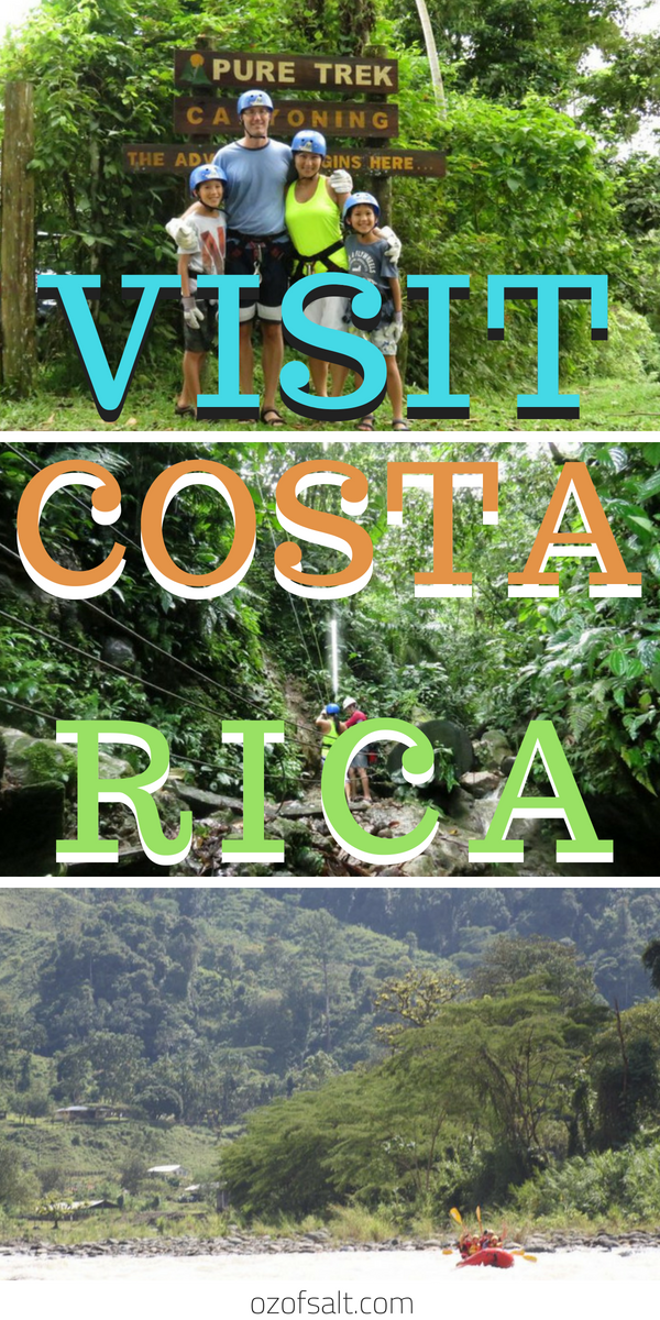 plan your next outdoor vacation tp costa rica. Add this destination to your bucket list if you love the outdoors; hiking, ziplining, white water rafting and more. Read on to find out about all the fun we had in costa rica! #ozofsalt #visitcostarica #traveldestinations