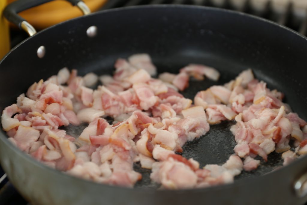 frying bacon