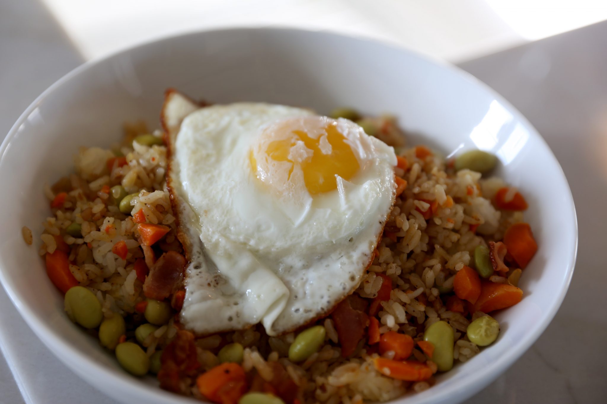 Kimchi Fried Rice and Edamame, Carrot & Bacon Fried Rice By Jen Oliak