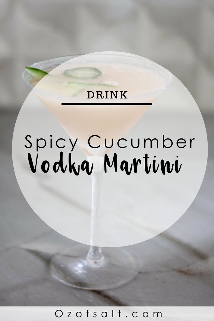 a delicious refreshing vodka martini recipe. #ozofsalt #martini #vodkadrink #mixeddrink