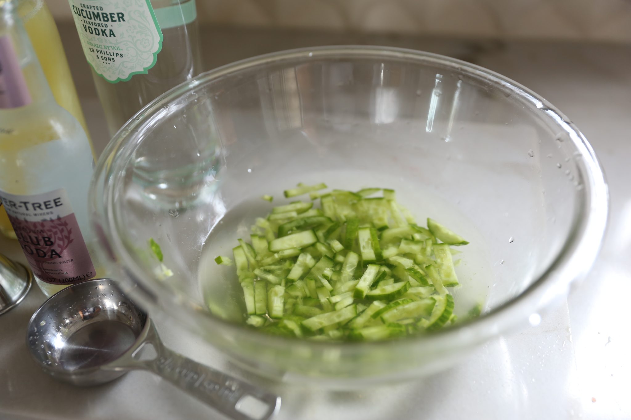 Cucumber Honey Lemon Vodka Martini Ounce of Salt