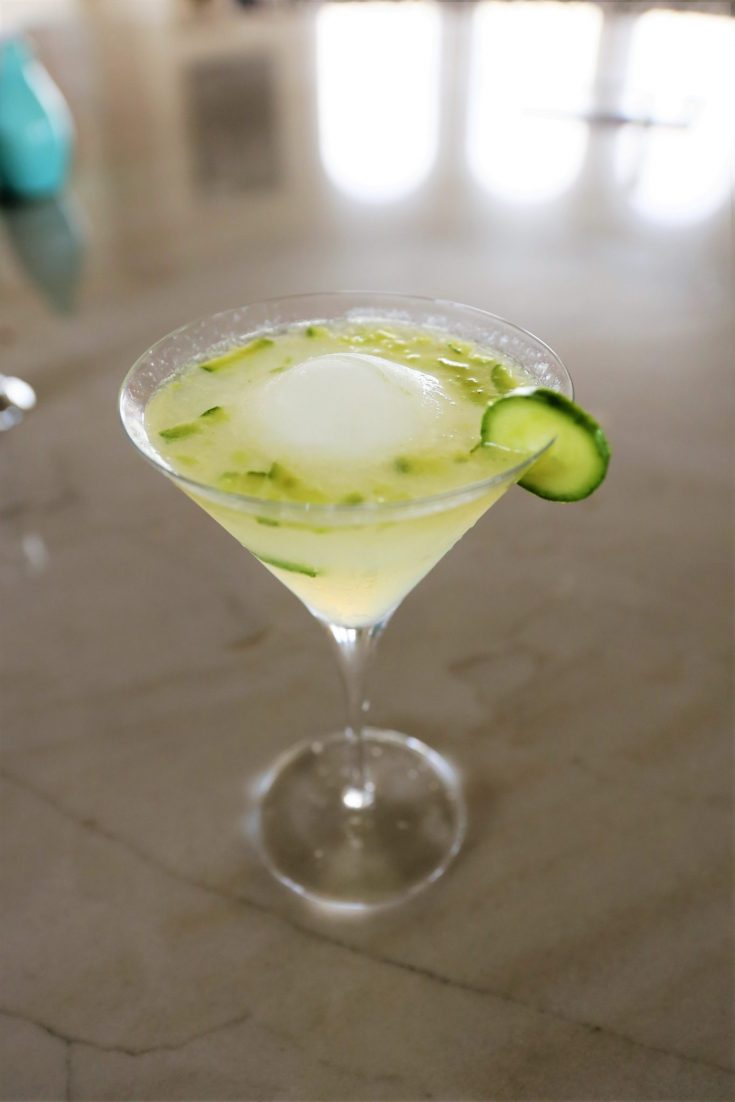 Cucumber Honey Lemon Vodka Martini