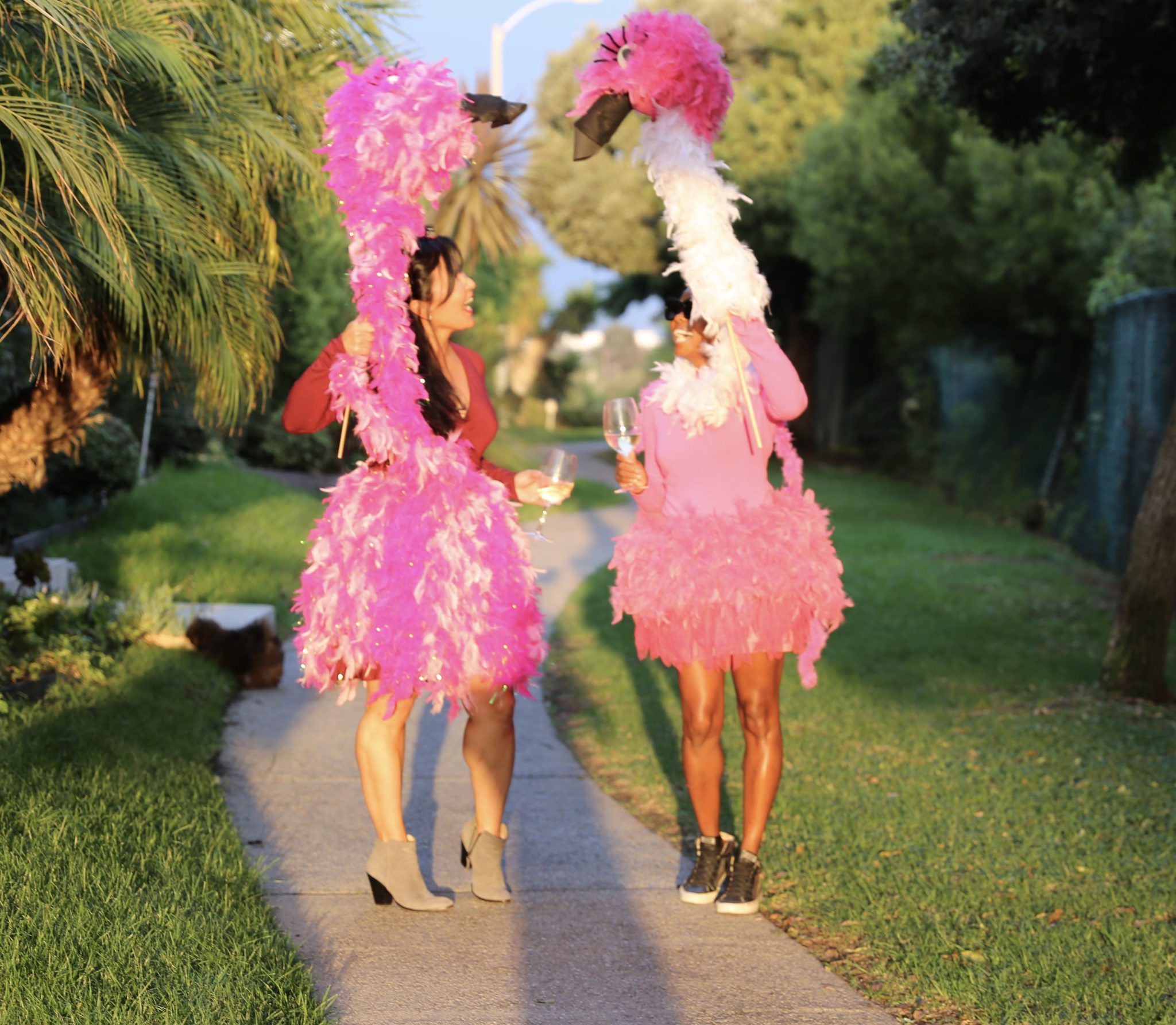 DYI Flamingo Costume for Halloween - Ounce of Salt.