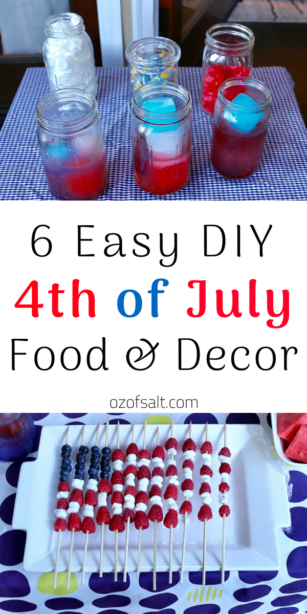 Here are some great festive DIY decor ideas to decorate your home and backyard for the 4th of July! Easy ways to make your home festive this independence day. #ozofsalt #independenceday #homedecor
