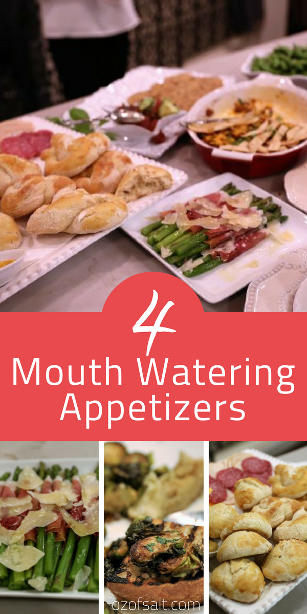 Easy and delicous appetizer recipes for your next party. Great party planning recipes and can make a great meal for on the go. #ozofsalt #food #easyrecipes