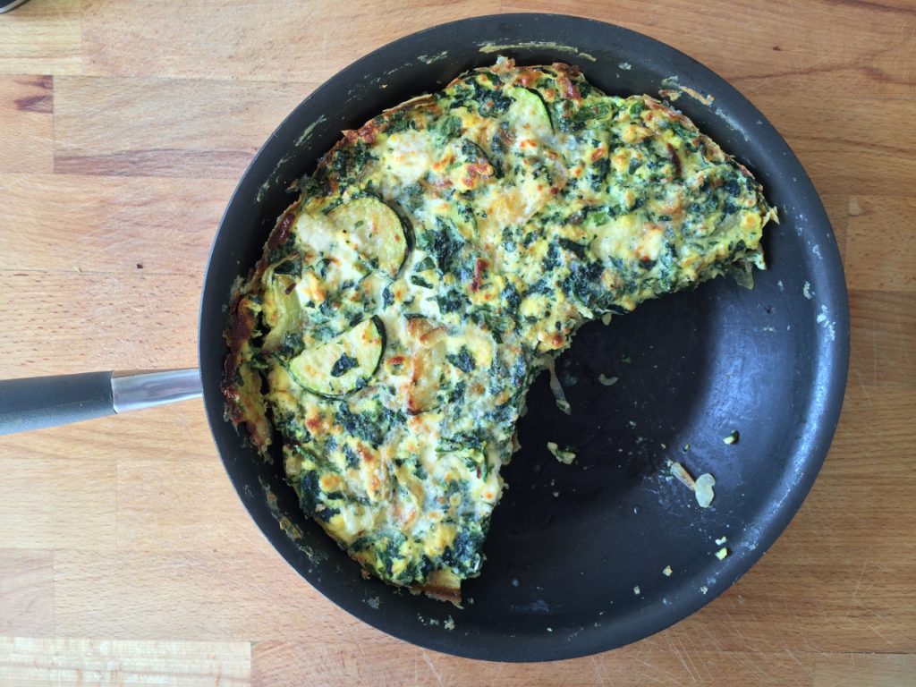 Frittata in a skillet from EmilyAlwaysCooks