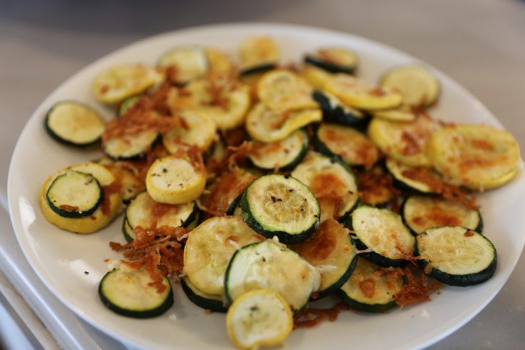 Oven Baked Zuccini Rounds with Parmesan