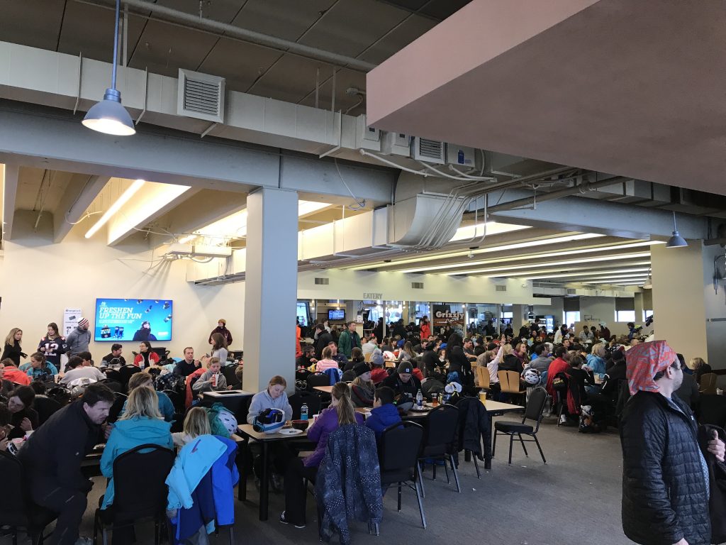 Ski Mammoth Mountain canyon lodge cafeteria