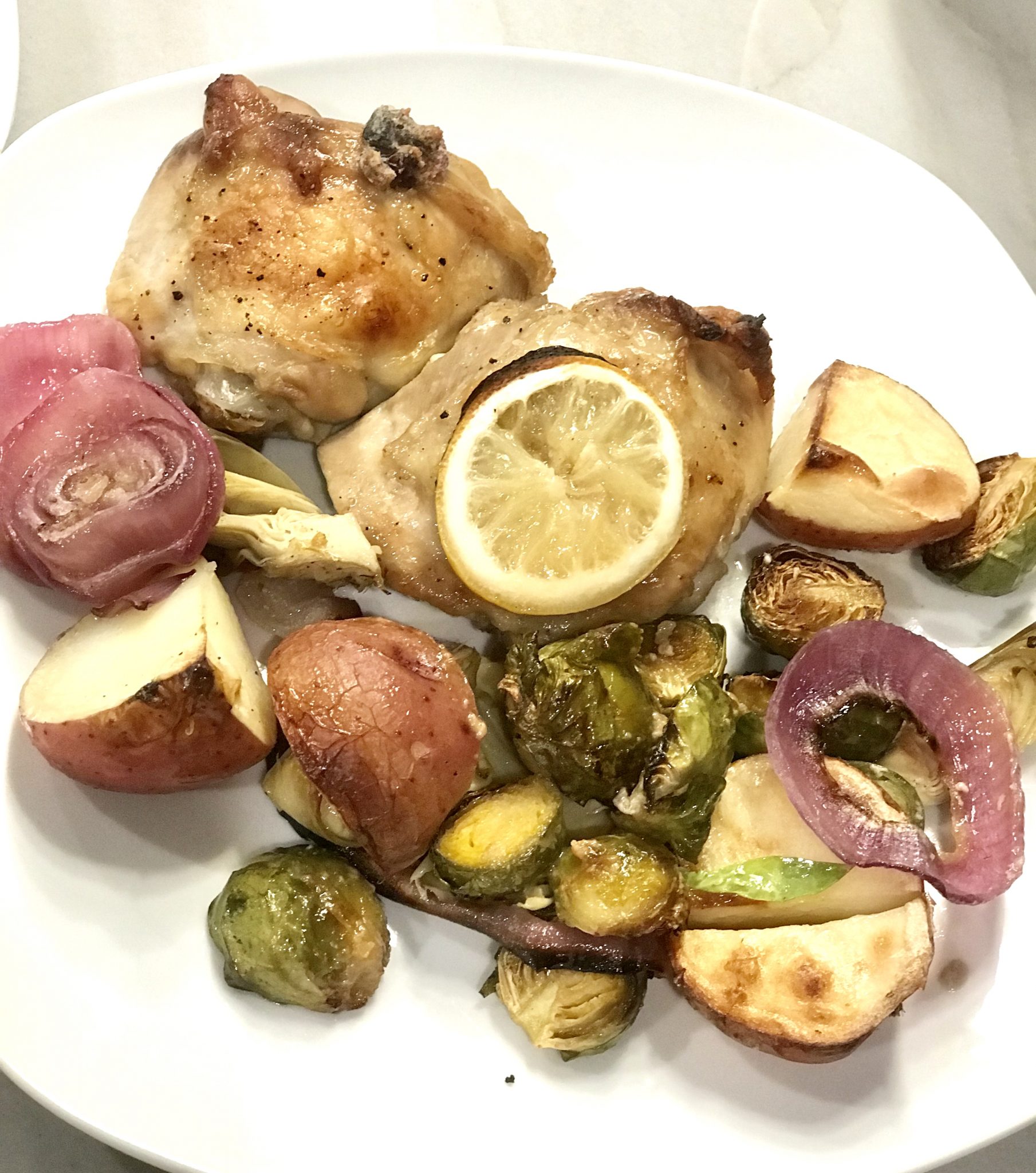 Sheet Pan Roasted Lemon Chicken Ounce of Salt