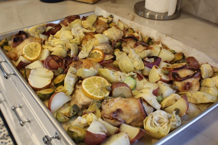 Sheet Pan Roasted Lemon Chicken 