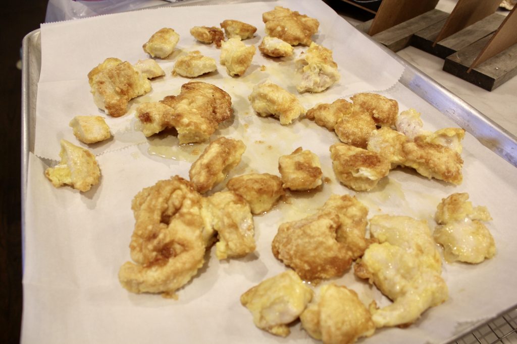 crispy sweet and sour chicken before oven