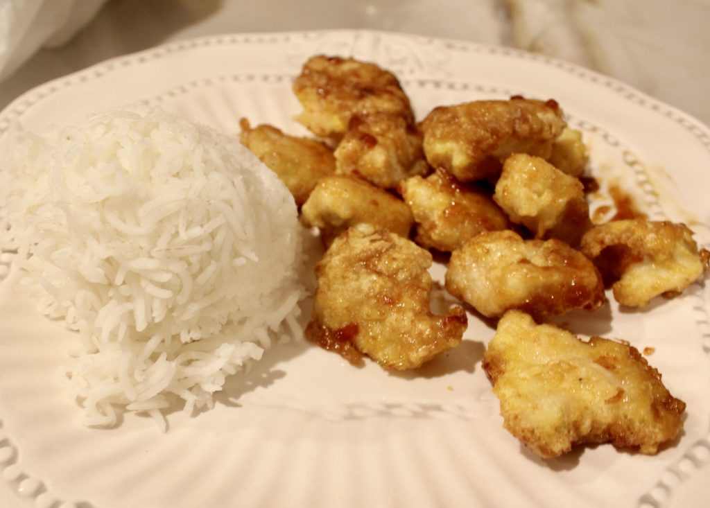 crispy sweet and sour chicken finished