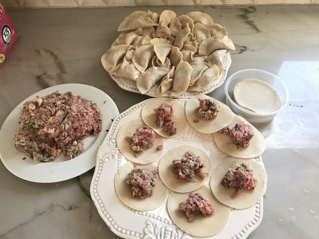 korean dumplings making 