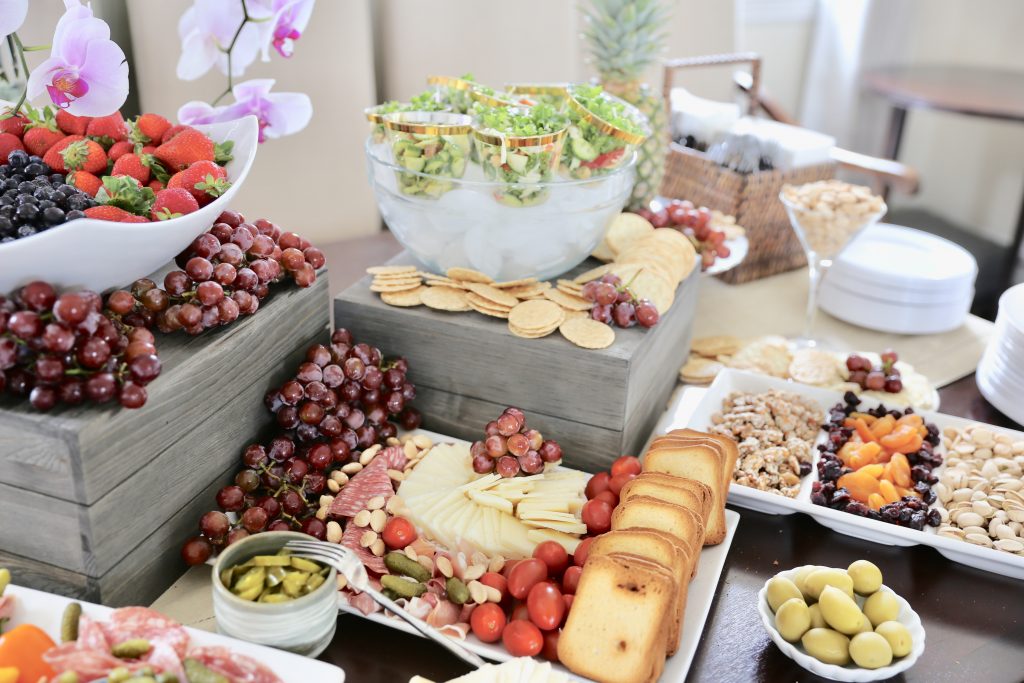 charcuterie board inspired table