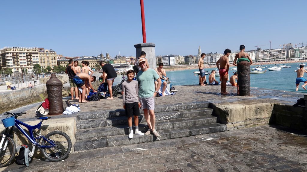 jumping off pier san sebastian