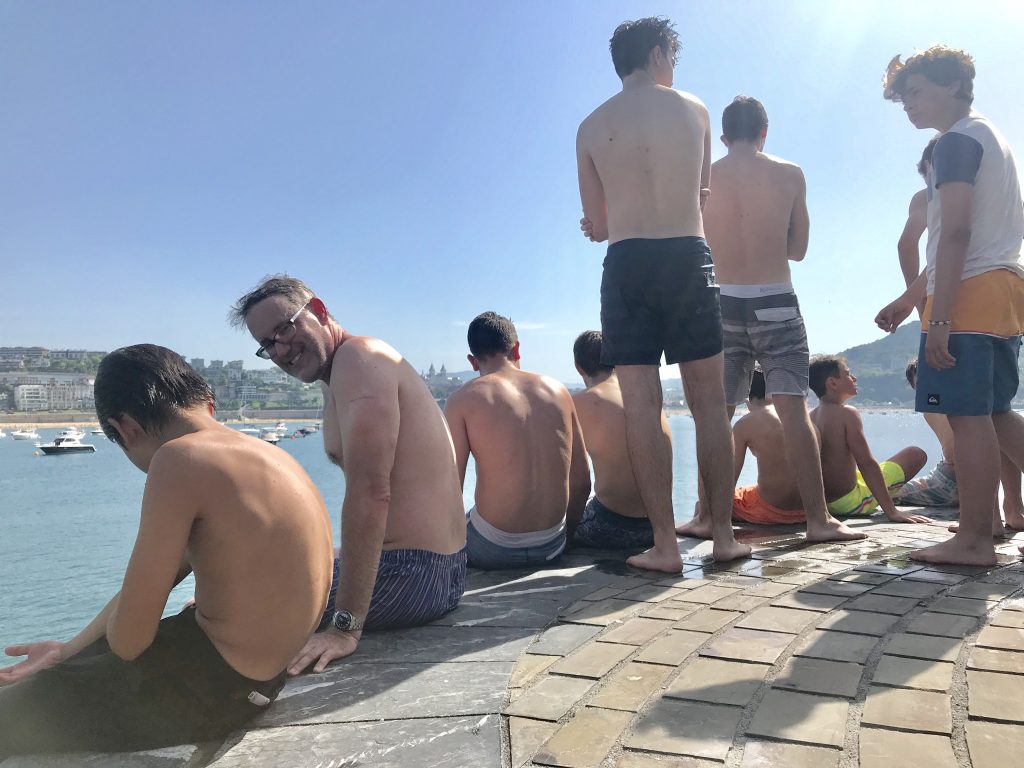 jumping off pier san sebastian