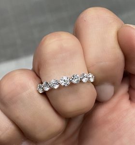 floating diamond ring